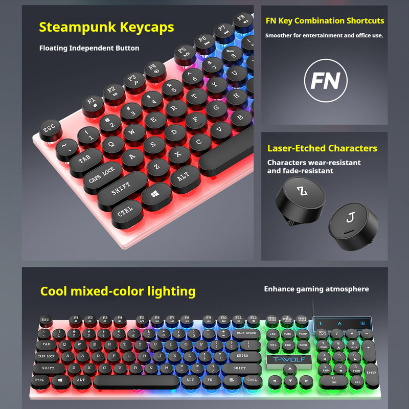 T11 T-WOLF gamingtoetsenbord,  - Pc Gaming Fullset recensie en prijs